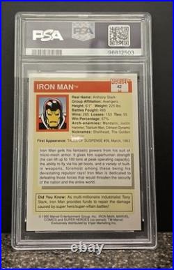 1990 Marvel Universe #42 Iron Man Psa 10