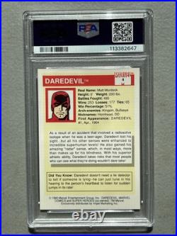 1990 Marvel Universe #4 Daredevil PSA 10 Gem MT 1990 Marvel Universe #4 Daredevil PSA 10 Gem MT
