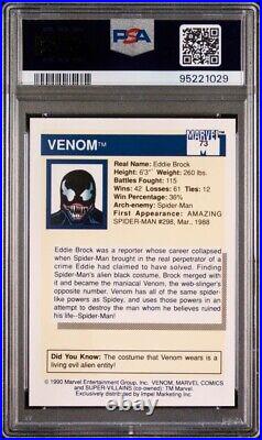 1990 Marvel Universe #73 Venom PSA 9 Mint