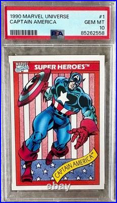 1990 Marvel Universe Captain America #1 PSA 10 GEM MINT 1ST MARVEL CARD