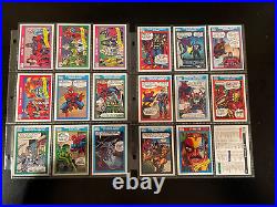 1990 Marvel Universe Comics Series 1 Trading Card Set Complete Impel cards 1-162