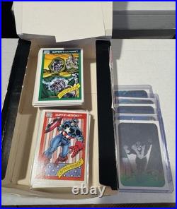 1990 Marvel Universe Complete Set with Holograms and Vendors Box ALL 167 CARDS