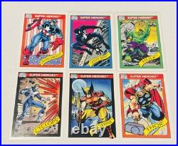 1990 Marvel Universe Complete Set with Holograms and Vendors Box ALL 167 CARDS