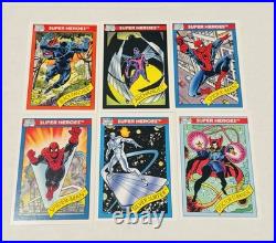 1990 Marvel Universe Complete Set with Holograms and Vendors Box ALL 167 CARDS