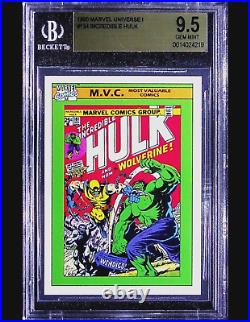 1990 Marvel Universe I #134 Incredible Hulk Beckett 9.5