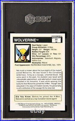 1990 Marvel Universe Impel Wolverine #23 SGC 10 GEM MINT Yellow X-Men Card