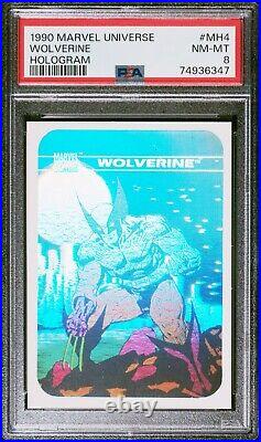1990 Marvel Universe #MH4 Wolverine Holo PSA 8 NM Impel Near Mint Hologram RC