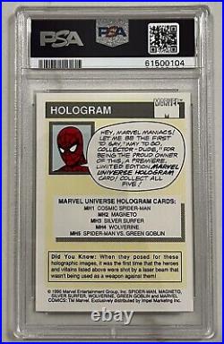1990 Marvel Universe #MH5? SPIDER-MAN vs GREEN GOBLIN HOLOGRAM PSA 9