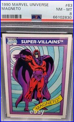 1990 Marvel Universe Magneto #63 Graded Psa 8 Free Shipping