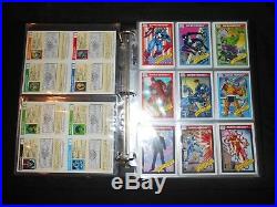 1990 Marvel Universe Master Card Set Chase, Promos, Binder Very Rare