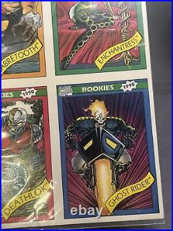 1990 Marvel Universe SEALED UNCUT OC Diamond Back Sabertooth Ghost Rider DL ET