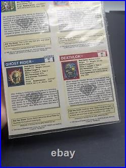 1990 Marvel Universe SEALED UNCUT OC Diamond Back Sabertooth Ghost Rider DL ET