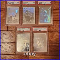 1990 Marvel Universe Series 1 Complete 5 Card HOLOGRAM Set MH1-MH5 Graded