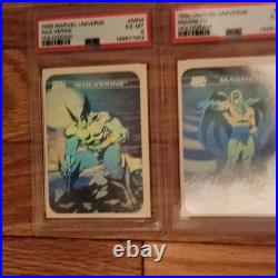 1990 Marvel Universe Series 1 Complete 5 Card HOLOGRAM Set MH1-MH5 Graded