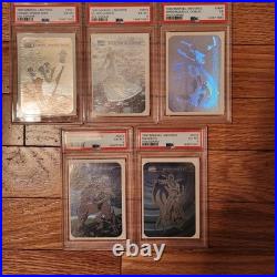 1990 Marvel Universe Series 1 Complete 5 Card HOLOGRAM Set MH1-MH5 Graded