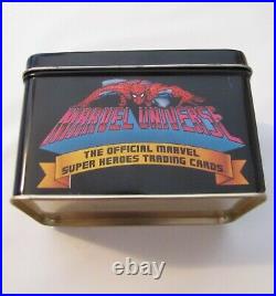 1990 Marvel Universe Series 1 Premier Edition Trading Card Tin Complete Set