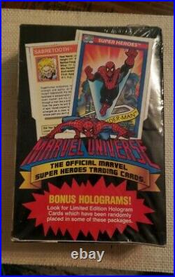 1990 Marvel Universe Series 1 Trading Cards BOX of 36 SEALED PACKS with Holograms
