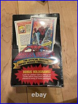 1990 Marvel Universe Series 1 Trading Cards Box Unopened Box 36 Packs Sealed