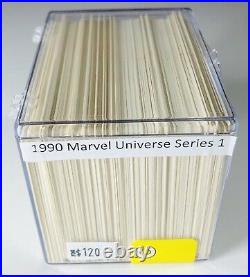1990 Marvel Universe Series 1 Trading Cards Complete Set, Protective Case