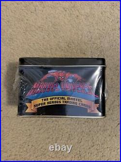 1990 Marvel Universe Series 1 Trading Cards SEALED COLLECTOR (#669/4000) TIN SET