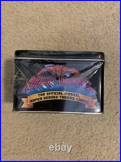 1990 Marvel Universe Series 1 Trading Cards SEALED COLLECTOR (#669/4000) TIN SET