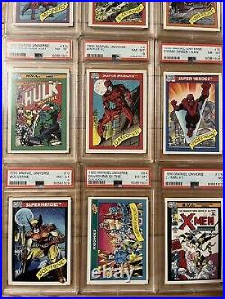 1990 Marvel Universe Series 1 Trading Cards /base set, Rookies PSA-15 Cards