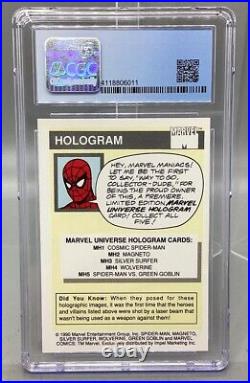 1990 Marvel Universe Series Spider-Man Vs Goblin Impel #MH5 Hologram CGC 9