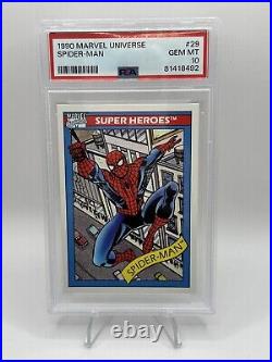 1990 Marvel Universe Spider-Man #29 Impel PSA 10 Gem Mint