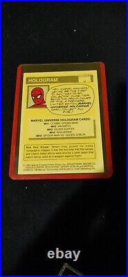 1990 marvel trading card hologram Complete set Spider-Man Wolverine Green Goblin