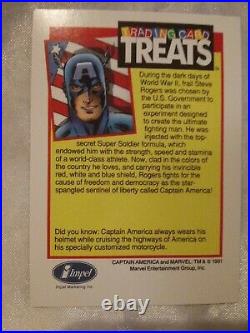1991 Impel Marvel Trading Card Treats Captain America