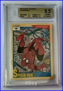1991 Impel Marvel Universe II Spider-man #1 BGS 9.5 Gem Mint 1991 Impel Marvel Universe II Spider-man #1 BGS 9.5 Gem Mint
