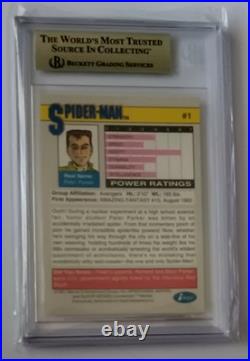 1991 Impel Marvel Universe II Spider-man #1 BGS 9.5 Gem Mint 1991 Impel Marvel Universe II Spider-man #1 BGS 9.5 Gem Mint