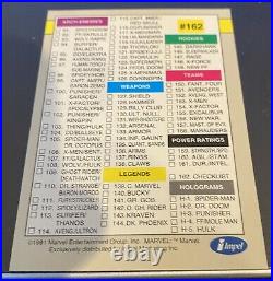 1991 Impel Marvel Universe Series 2 Trading Cards Complete 162 set Plus H1 H5