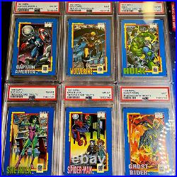 1991 Impel Trading Card Treats Marvel Complete PSA 9 8 Set! Fresh Slabs