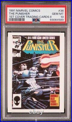 1991 Marvel Comics 1st Cover Cards II #36 Punisher Psa 10 Gem Mint Pop 1