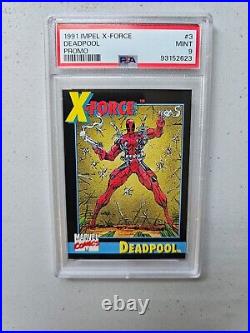 1991 Marvel Impel Deadpool Promo #3 X-Force PSA 9 Mint