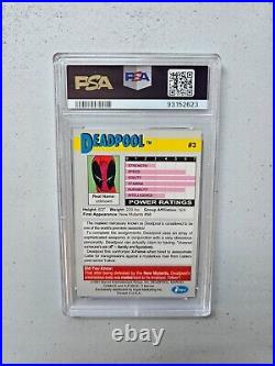 1991 Marvel Impel Deadpool Promo #3 X-Force PSA 9 Mint