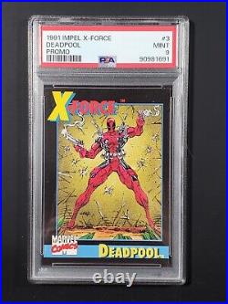 1991 Marvel Impel Deadpool Promo #3 X-Force PSA 9 Mint Rookie Card