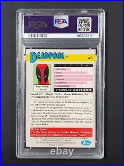 1991 Marvel Impel Deadpool Promo #3 X-Force PSA 9 Mint Rookie Card