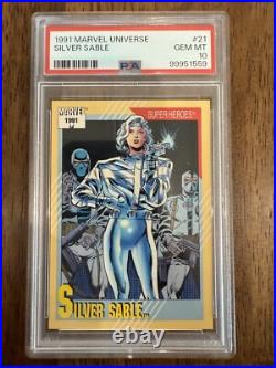 1991 Marvel Universe #21 Silver Sable Psa 10 Gem Mint Rare! Low Pop