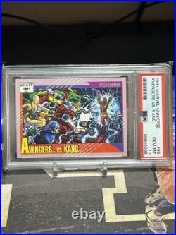 1991 Marvel Universe #96 Avengers vs Kang PSA 10 Gem Mint Arch-Enemies Card