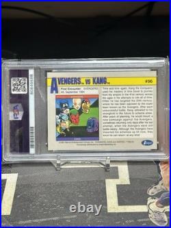 1991 Marvel Universe #96 Avengers vs Kang PSA 10 Gem Mint Arch-Enemies Card