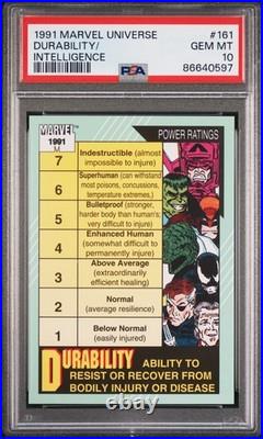 1991 Marvel Universe Checklist Marvel #162 Psa 10
