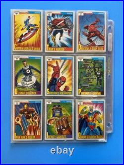 1991 Marvel Universe Complete Base Set 1-162 Trading Cards Series + 4/5 holos