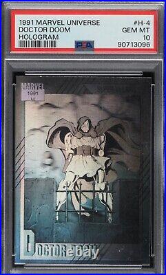 1991 Marvel Universe Doctor Doom Hologram #h-4 Psa 10 Population 1