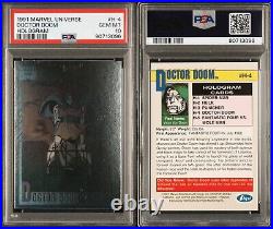 1991 Marvel Universe Doctor Doom Hologram #h-4 Psa 10 Population 1