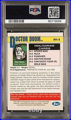 1991 Marvel Universe Doctor Doom Hologram #h-4 Psa 10 Population 1