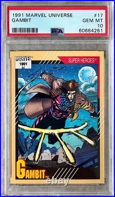 1991 Marvel Universe Gambit #17 PSA 10 GEM MINT his 1st Marvel/Rookie card