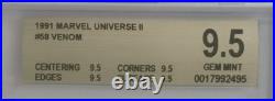 1991 Marvel Universe Impel #58 Venom BGS 9.5 Gem Mint 1991 Marvel Universe Impel #58 Venom BGS 9.5 Gem Mint