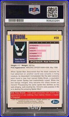 1991 Marvel Universe Skybox Venom #58 Psa 10 Gem Mint